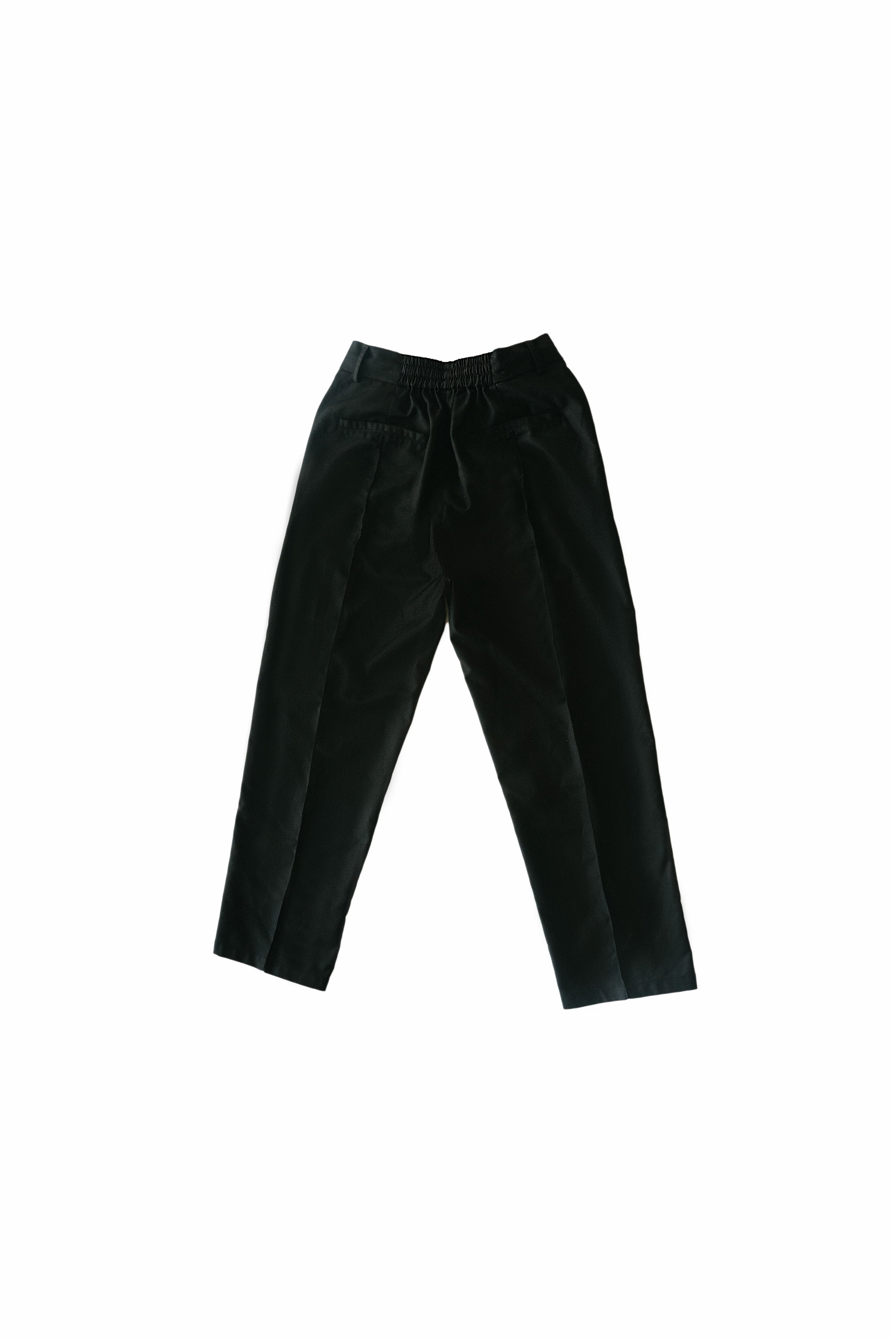 Tailored Pleated Trousers – Black
