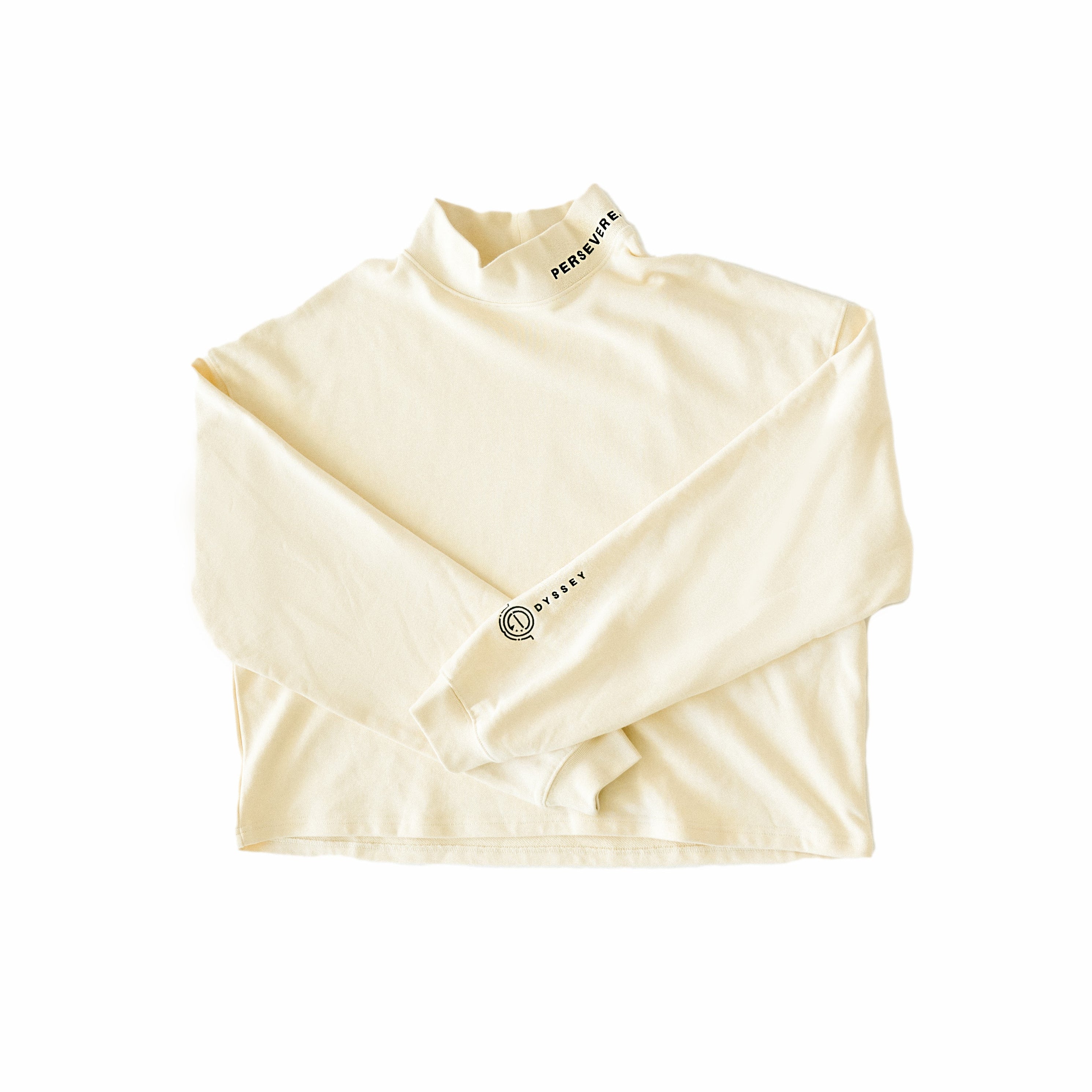 Persevere Mock Neck Pullover – Cream