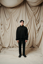 Persevere Mock Neck Pullover – Black