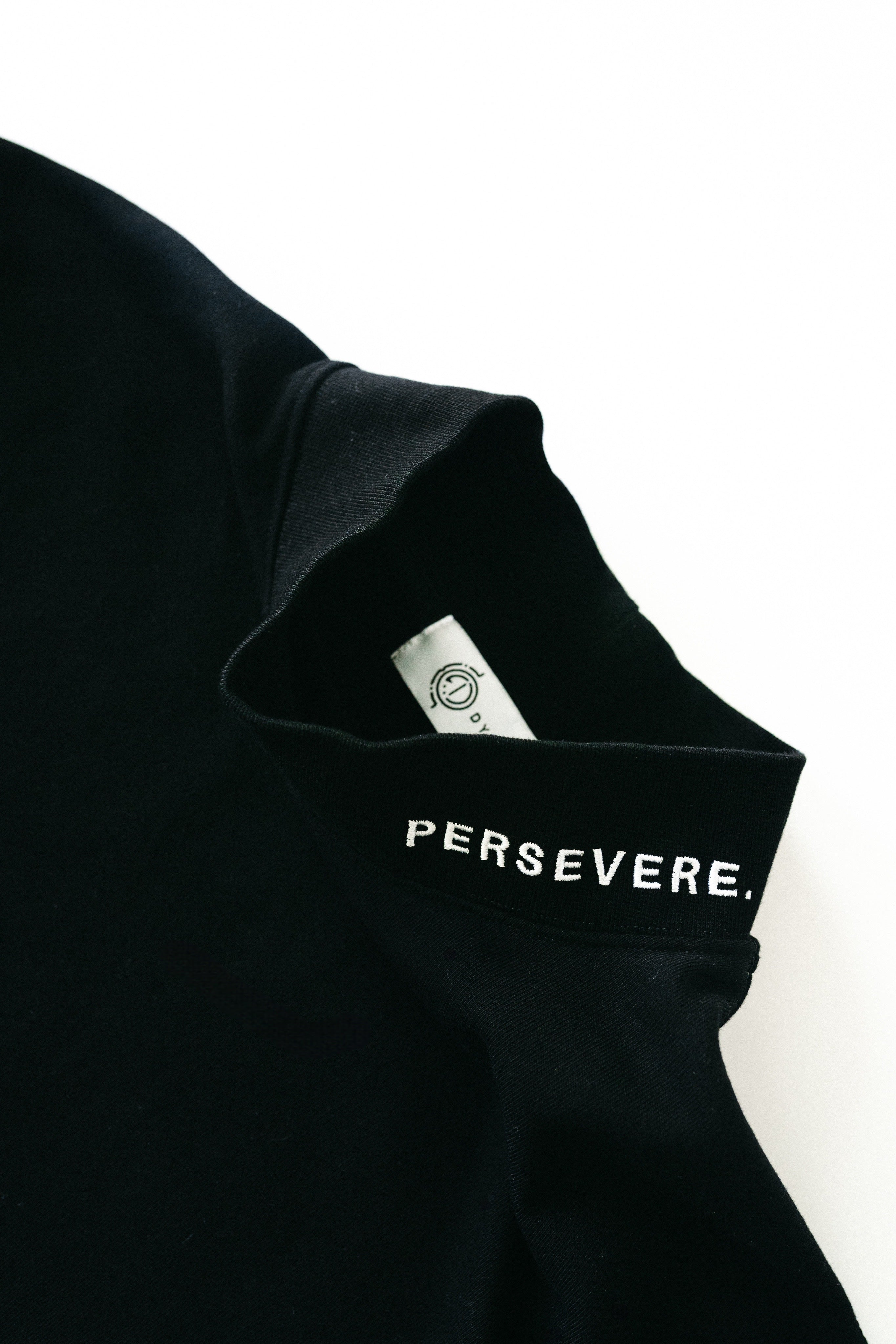 Persevere Mock Neck Pullover – Black