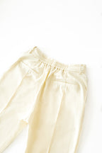 Tailored Pleated Trousers – Cream